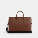 Coach Ethan Large Brief Gunmetal Saddle