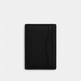 Coach Card Case With Money Clip Gunmetal Black
