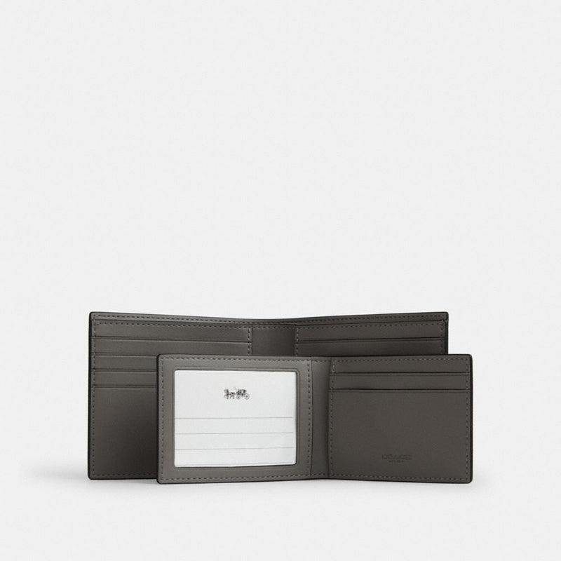 Coach 3 In 1 Wallet In Signature Canvas With Patches Grey Multi.