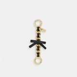 Coach Bow Strap Extender Gold Gold Black