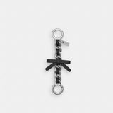 Coach Bow Strap Extender Silver Silver Black