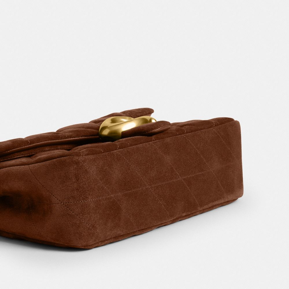 Coach Tabby Shoulder Bag 26 With Quilting Brass Warm Brown