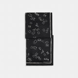 Coach Scattered Coach Print Wrap Black