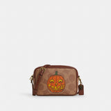 Coach Jamie Camera Bag In Signature Canvas With Halloween Print Gold Tan Multi