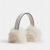 Coach Shearling Earmuffs Off White