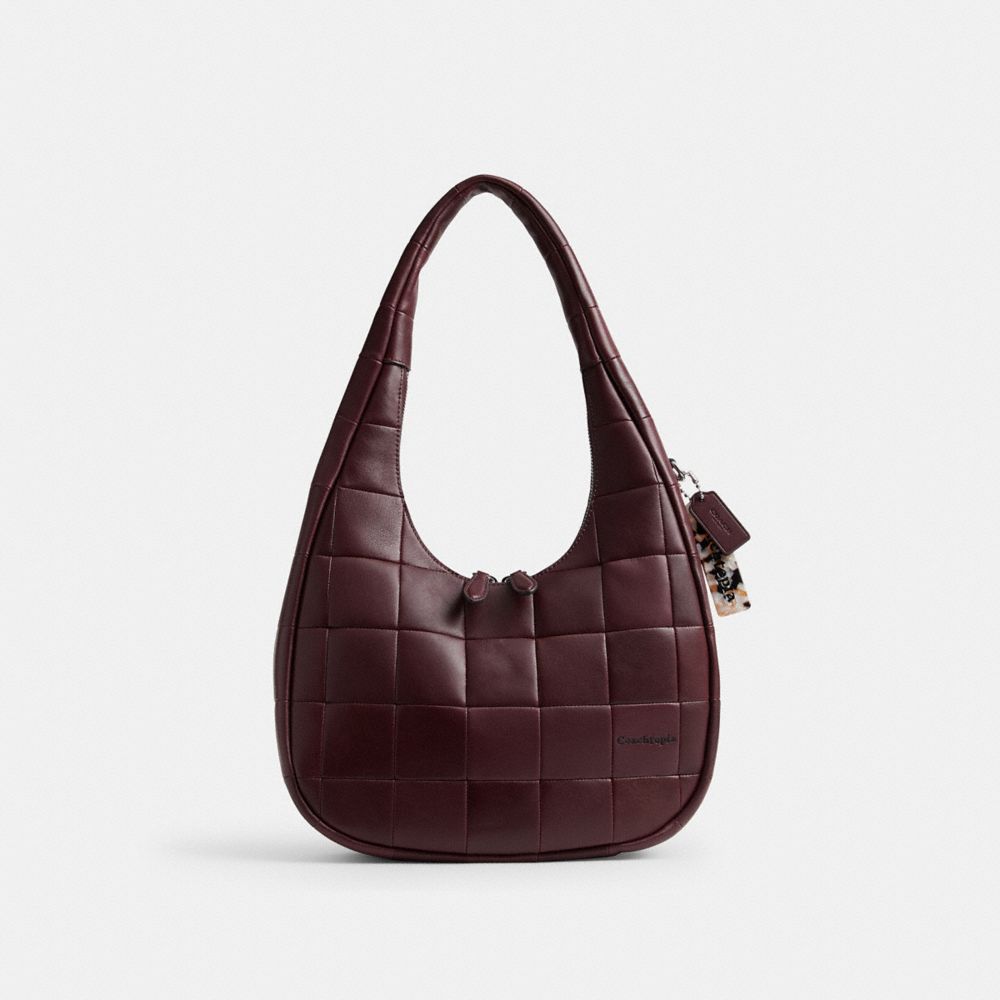 Coach Alter/Ego Crescent Shoulder Bag In Upcrafted Leather Merlot