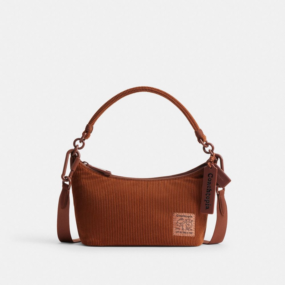 Coach Coachtopia Loop Shoulder Bag In Corduroy Brown Corduroy