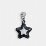 Coach Star Bag Charm Black Chalk Multi