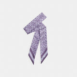 Coach Signature Silk Skinny Scarf Violet Mist