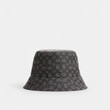 Coach Signature Jacquard Bucket Hat Charcoal