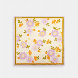 Coach Signature Floral Print Silk Bandana Sand Multi