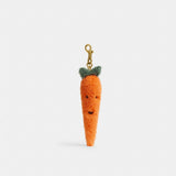 Coach Carroty Bag Charm In Shearling Brass Multi