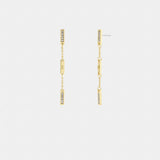 Coach Signature Bar Chain Linear Earrings Gold