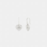 Coach Coach Heart Drop Earrings Silver