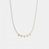Coach Coach Charms Pearl Necklace Gold Pearl
