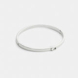 Coach Thin Signature Hinged Bangle Silver