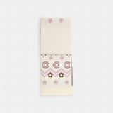 Coach Fair Isle Print Knit Muffler Chalk Multi