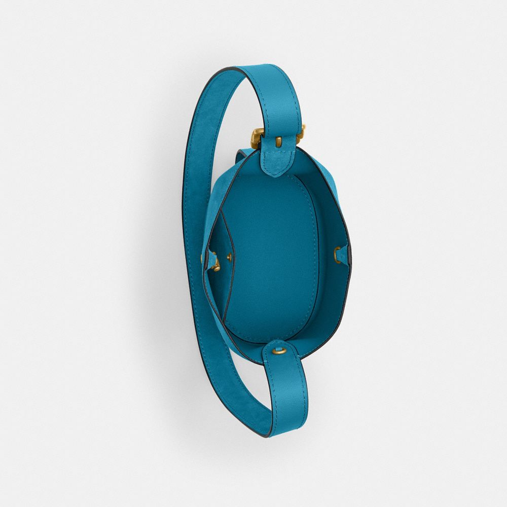 Coach Bleecker Bucket Bag 21 Dark Brass Sea Blue