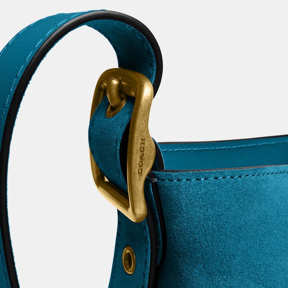 Coach Bleecker Bucket Bag 21 Dark Brass Sea Blue