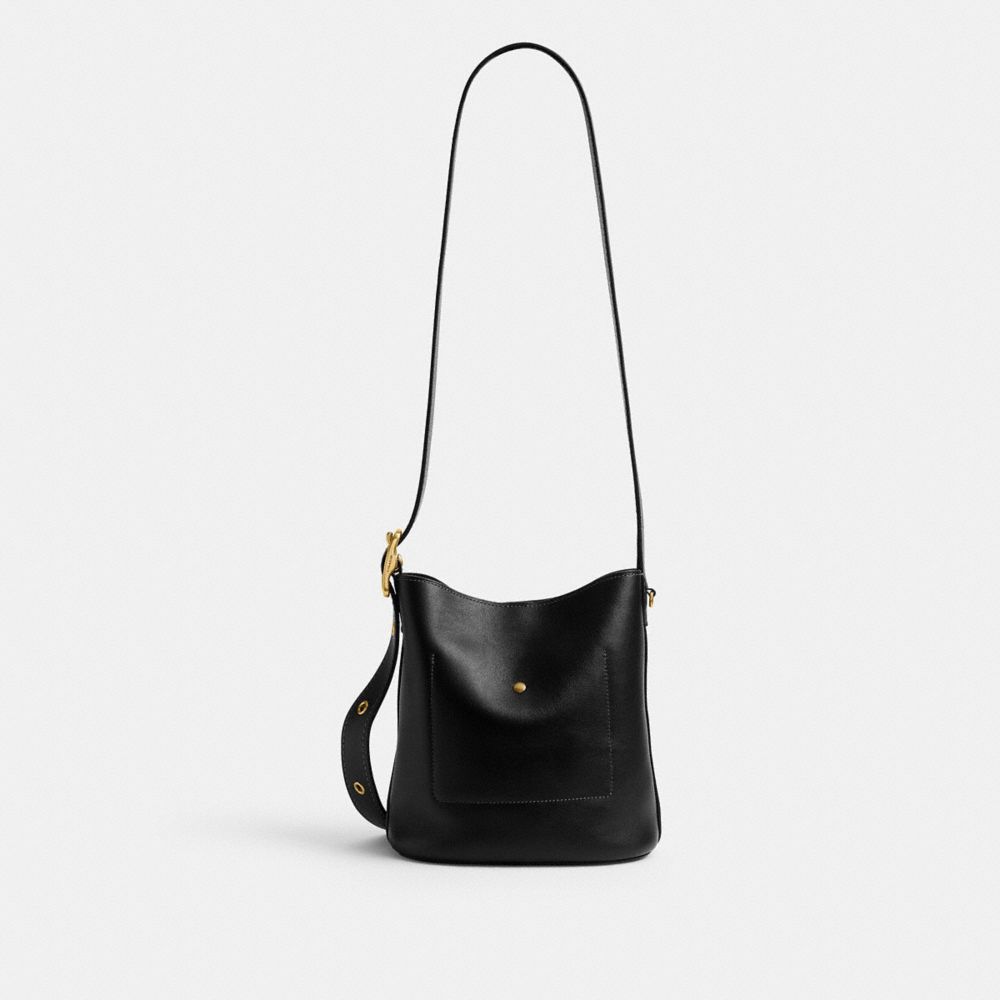 Coach Bleecker Bucket Bag 21 Brass Black