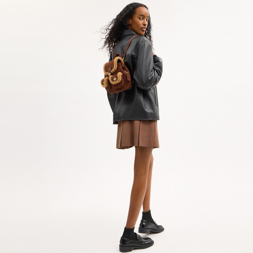 Coach Hadley Backpack Gold Vintage Brown Multi
