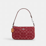 Coach Nolita 19 In Signature Denim Silver True Red