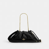Coach Faye Large Shoulder Bag With Quilting Gold Black