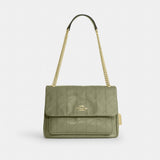 Coach Elodie Crossbody Bag With Quilting Gold Pistachio