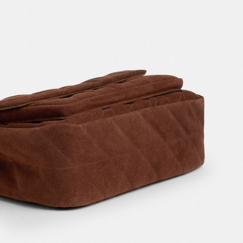 Coach Elodie Crossbody Bag With Quilting Gold Vintage Brown Maple