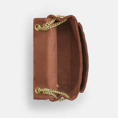 Coach Elodie Crossbody Bag With Quilting Gold Vintage Brown Maple