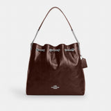 Coach Evelyn Large Shoulder Bag With Quilting Silver Maple