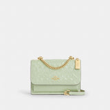 Coach Klare Crossbody Bag In Signature Leather Gold Pale Green