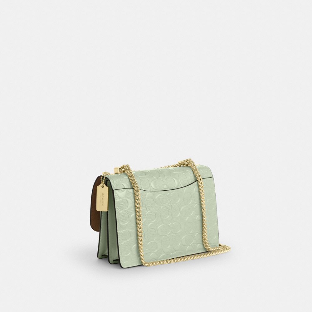 Coach Klare Crossbody Bag In Signature Leather Gold Pale Green