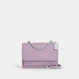 Coach Klare Crossbody Bag In Signature Leather Silver Light Violet