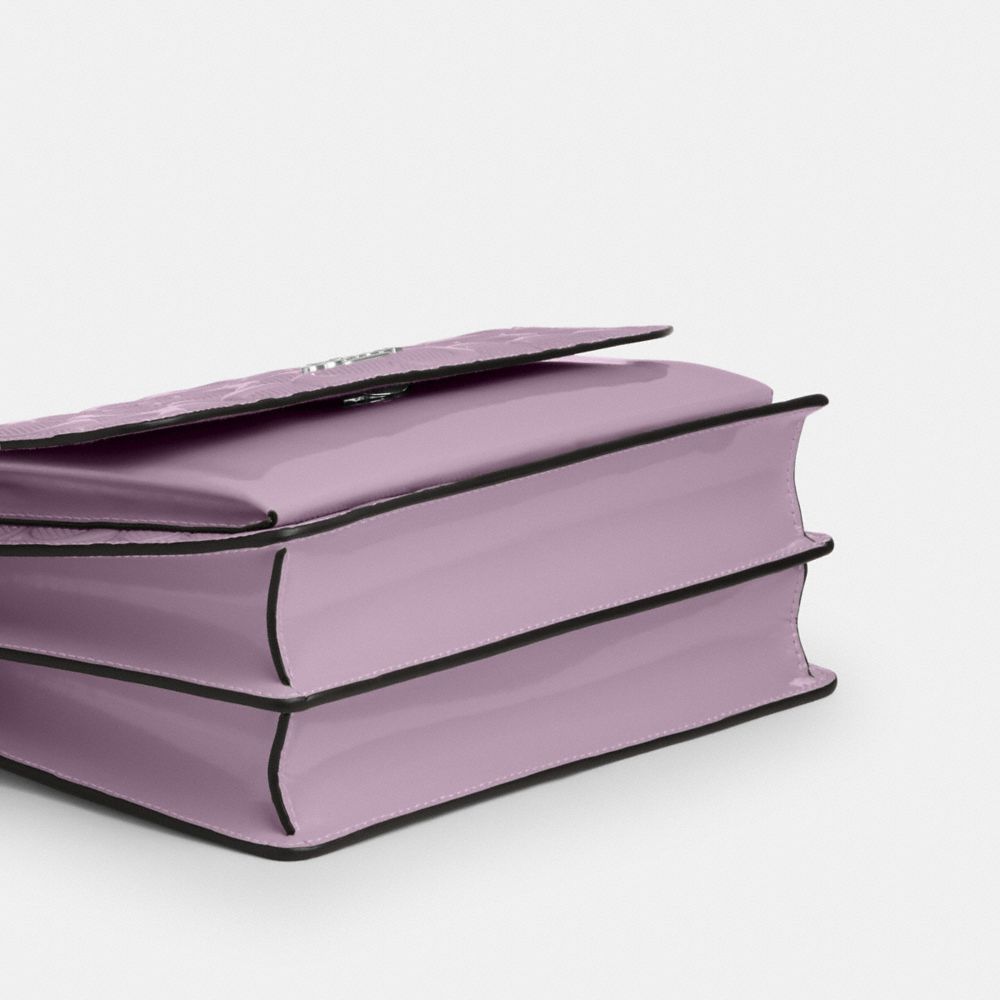 Coach Klare Crossbody Bag In Signature Leather Silver Light Violet