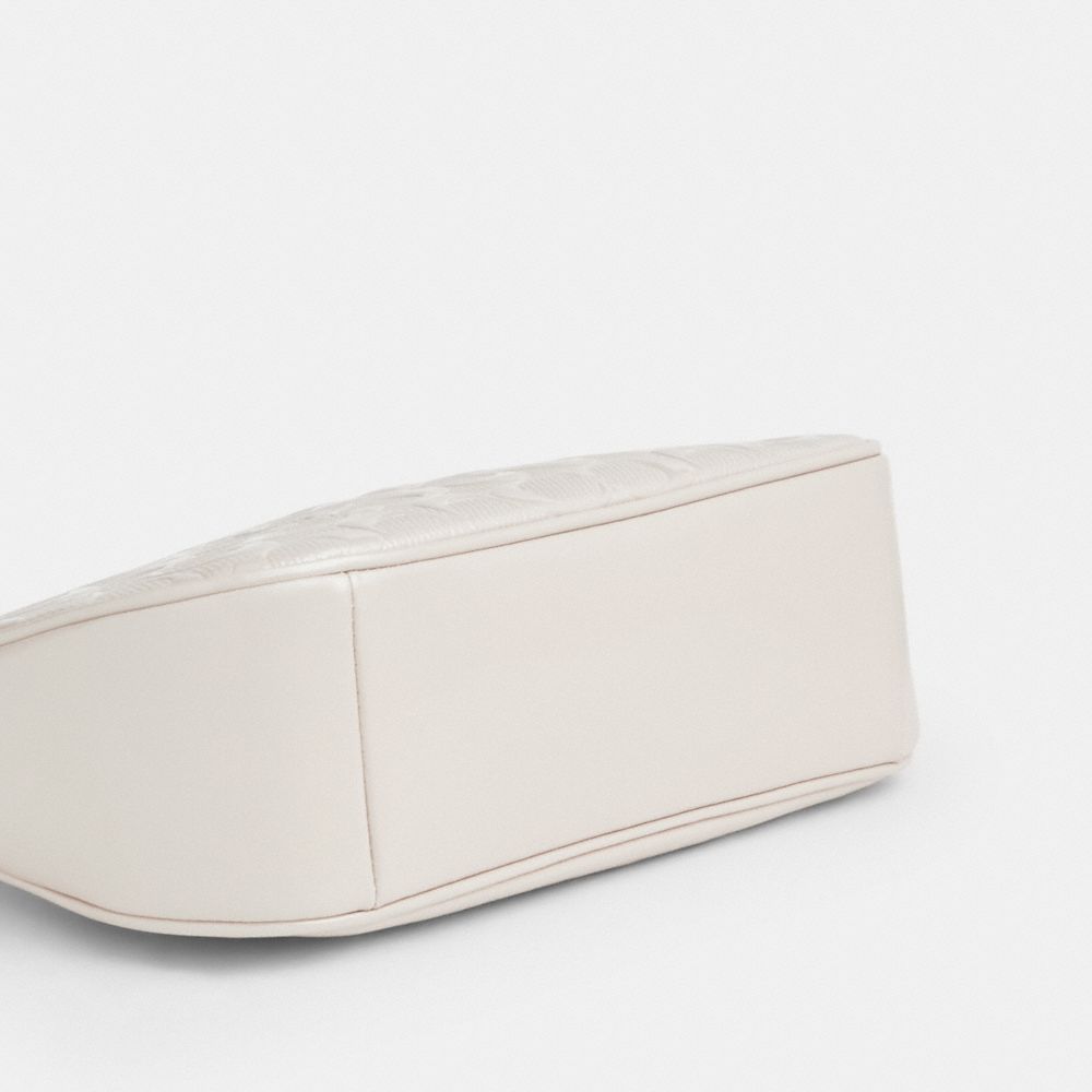 Coach Teri Shoulder Bag In Signature Leather With Heart Charm Gold Chalk