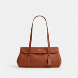 Coach Bridget Flap Shoulder Bag Gold Tan