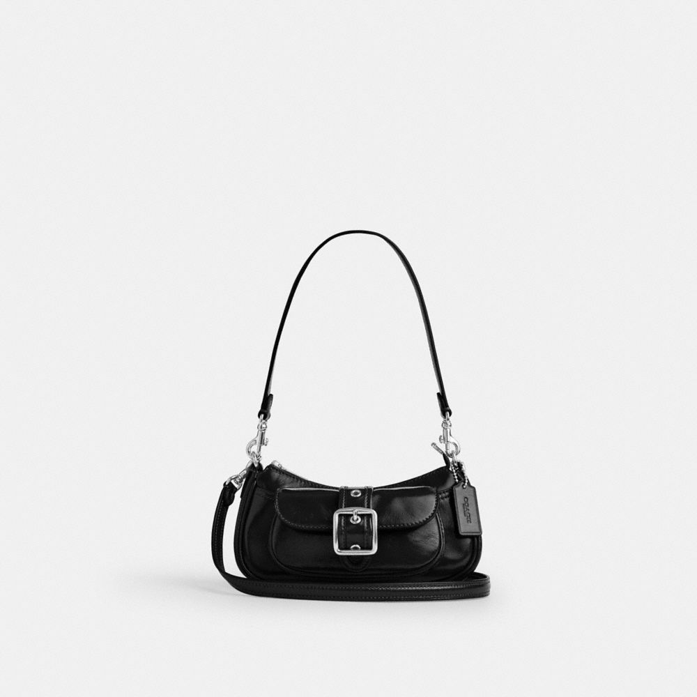 Coach Ashton Mini Shoulder Bag Silver Black