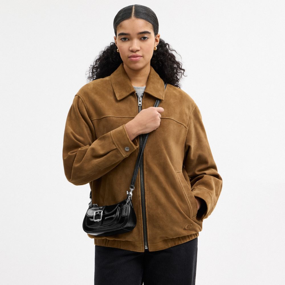 Coach Ashton Mini Shoulder Bag Silver Black