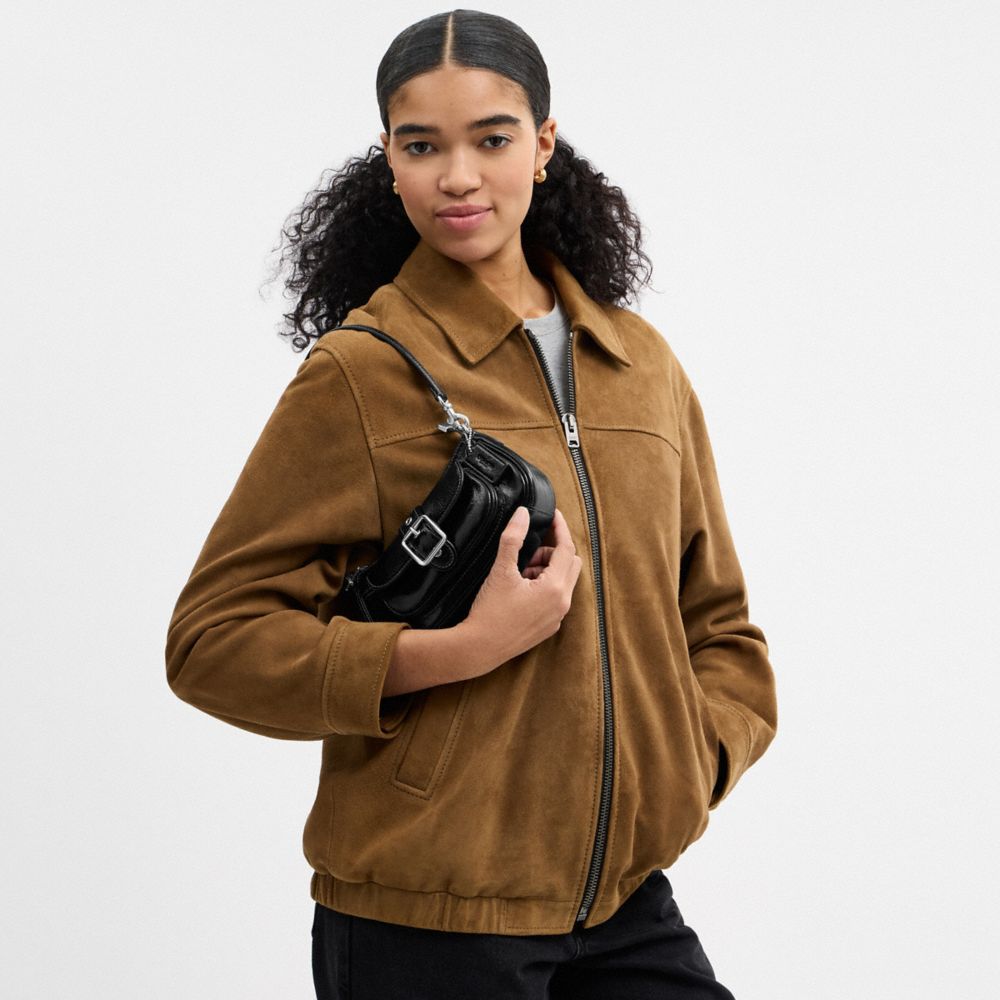 Coach Ashton Mini Shoulder Bag Silver Black