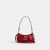 Coach Ashton Mini Shoulder Bag Silver Dark Cardinal