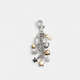 Coach Star Cluster Bag Charm Silver Multi
