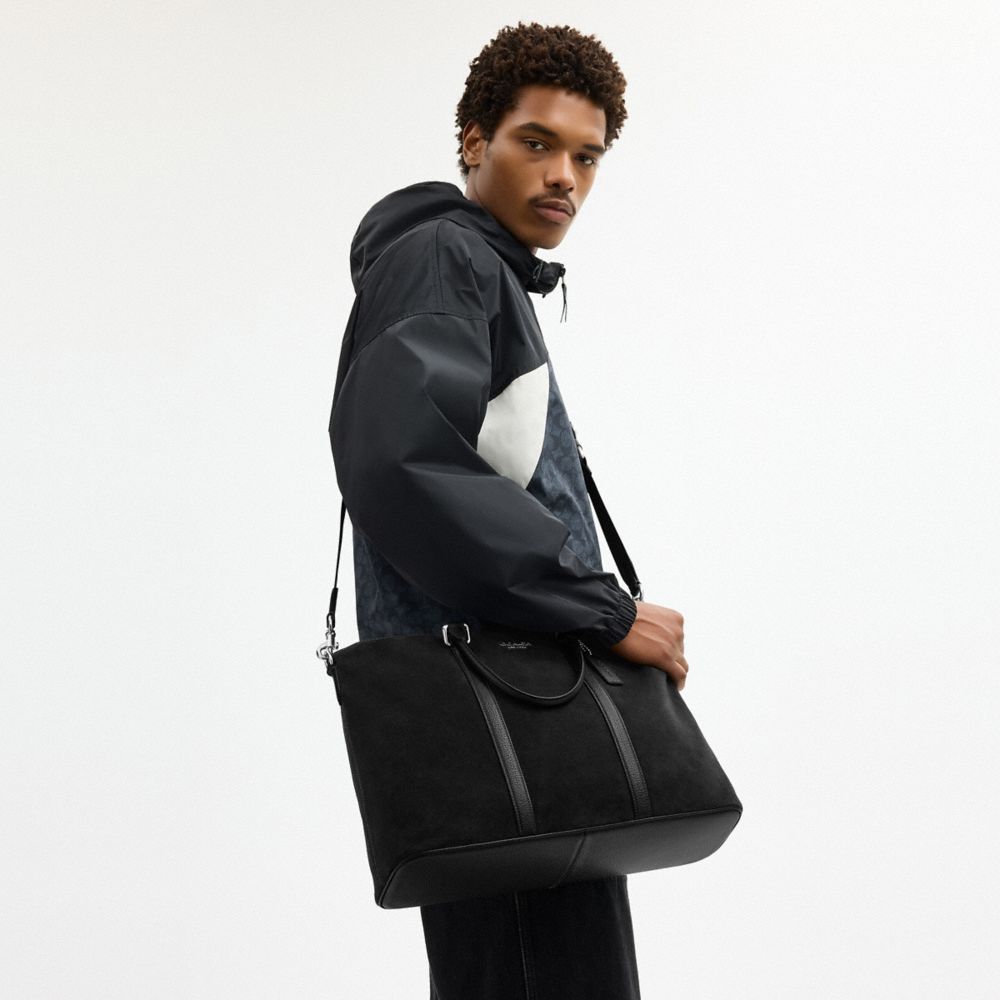 Coach Caleb Work Bag Silver Black