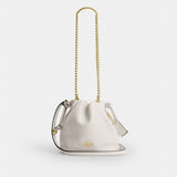 Coach Faye Mini Drawstring Bag Gold Chalk