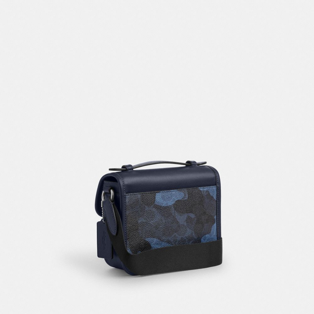 Coach Racer Crossbody Bag In Signature Camo Print Silver