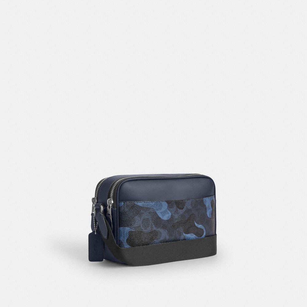 Coach Graham Crossbody Bag In Signature Camo Print Silver