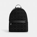 Coach Taylor Backpack In Signature Denim Silver Black