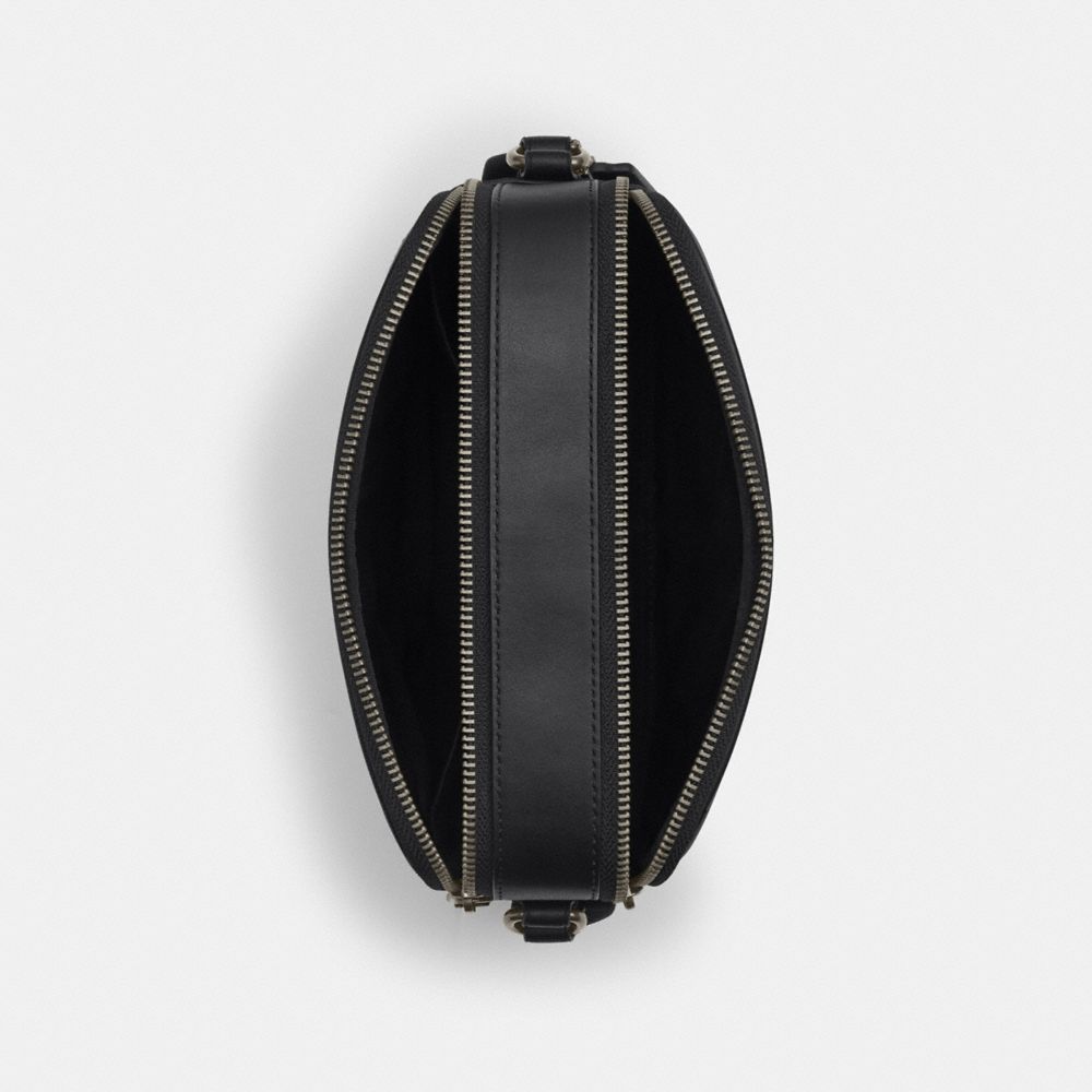 Coach Graham Crossbody Bag In Signature Canvas With Varsity Stripe Gunmetal