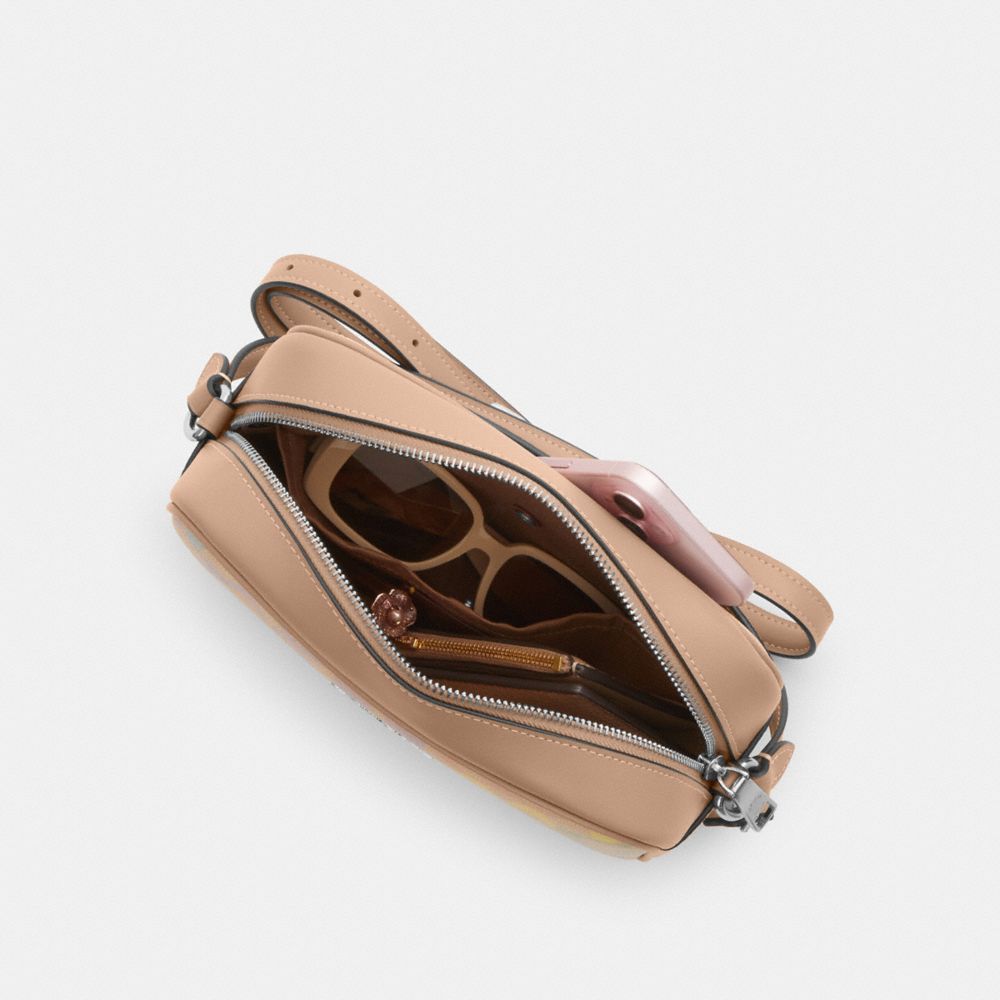 Coach Jamie Camera Bag In Rainbow Signature Canvas Silver