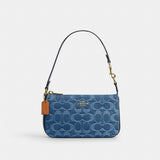 Coach Nolita 19 In Signature Denim Gold Indigo